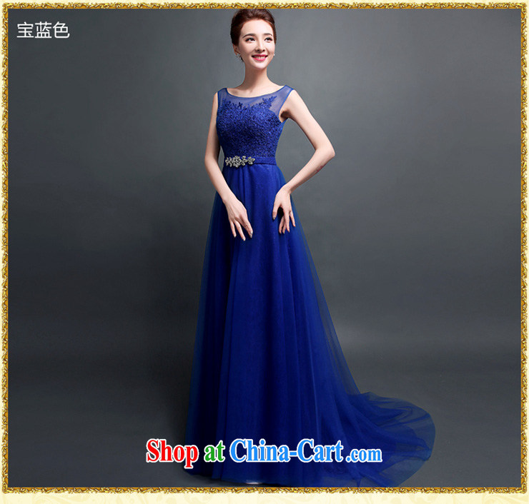 Evening Dress 2015 new bride toast serving long, Dinner Dance double-shoulder blue, evening dress pleasant bridal wine red XXL pictures, price, brand platters! Elections are good character, the national distribution, so why buy now enjoy more preferential! Health