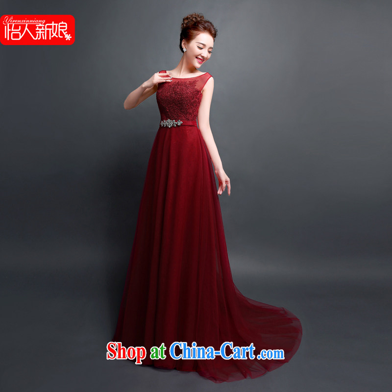 Evening Dress 2015 new bride toast serving long, Dinner Dance shoulders blue, Evening Dress pleasant bridal wine red XXL, pleasant bride, shopping on the Internet