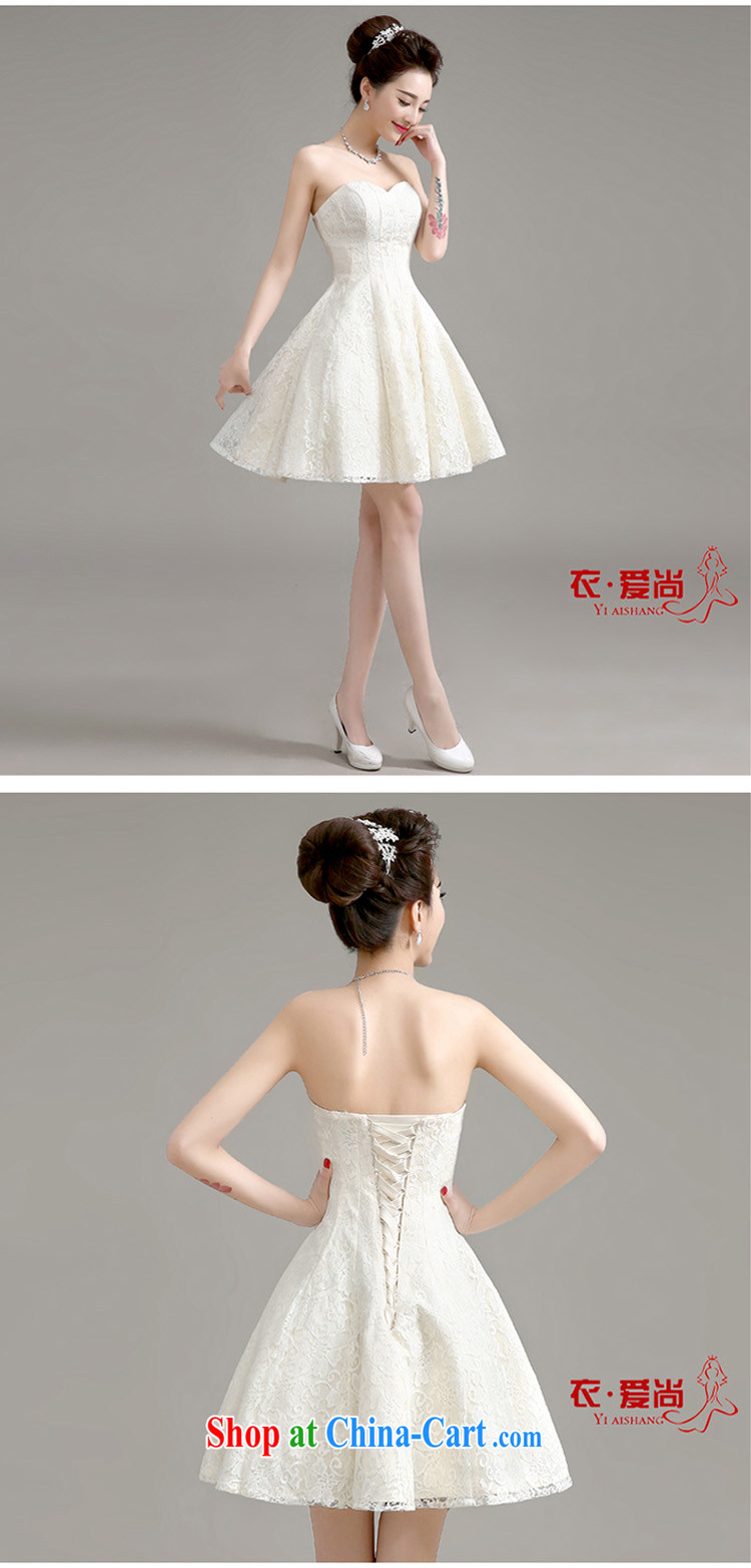2015 new summer dresses small chest bare bows Service Bridal short lace short dress beauty Evening Dress dress champagne color as the package return champagne color to make the $30 does not return pictures, price, brand platters! Elections are good character, the national distribution, so why buy now enjoy more preferential! Health