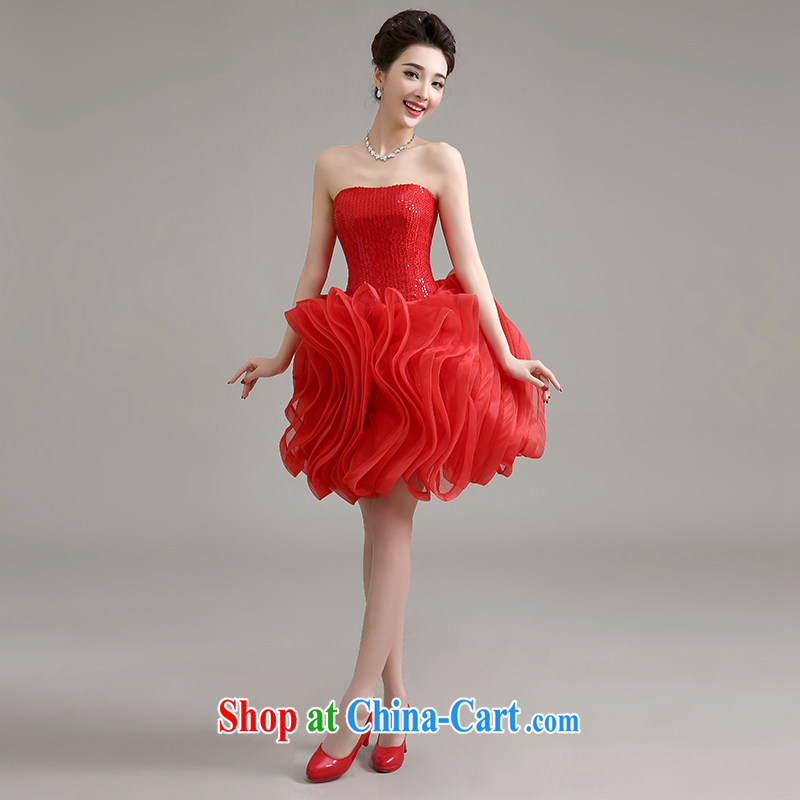Clothing and love is still Evening Dress 2015 new Korean fashion red short banquet toast clothing bridal spring and summer moderator dress female Red can be given to the 30 million do not return, and love, and shopping on the Internet