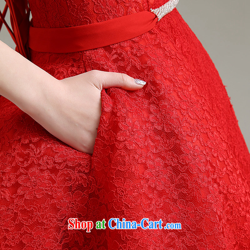 Yi love is still 2015 spring and summer new banquet dress stylish wedding toast clothing bridal dresses wedding red short dress small betrothal female Red to make the $30 not return clothing, love, and shopping on the Internet