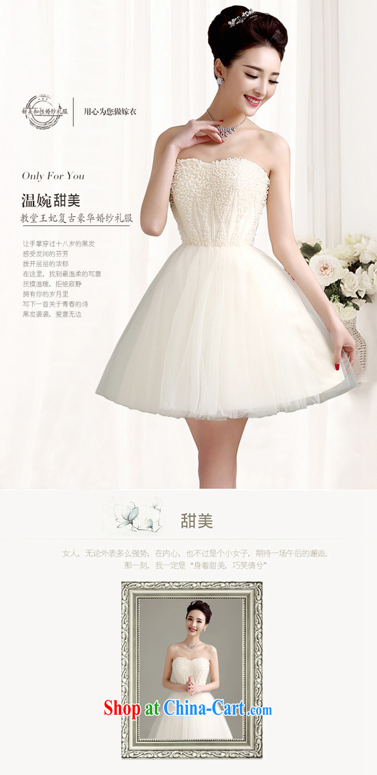 Yi Yi Love Love is still not yet 2015 spring and summer new Korean wiped chest dress short marriages served toast stylish nails Pearl bridesmaid dresses small girl champagne color to make the $30 do not return pictures, price, brand platters! Elections are good character, the national distribution, so why buy now enjoy more preferential! Health