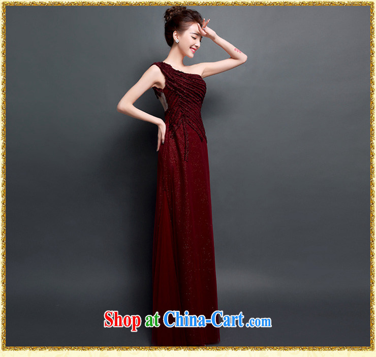 Evening Dress 2015 new bride toast serving long, Dinner Dance, shoulder, Moderator Evening Dress dress dress pleasant bridal wine red XXL pictures, price, brand platters! Elections are good character, the national distribution, so why buy now enjoy more preferential! Health