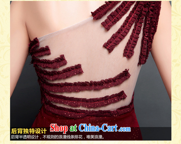 Evening Dress 2015 new bride toast serving long, Dinner Dance, shoulder, Moderator Evening Dress dress dress pleasant bridal wine red XXL pictures, price, brand platters! Elections are good character, the national distribution, so why buy now enjoy more preferential! Health