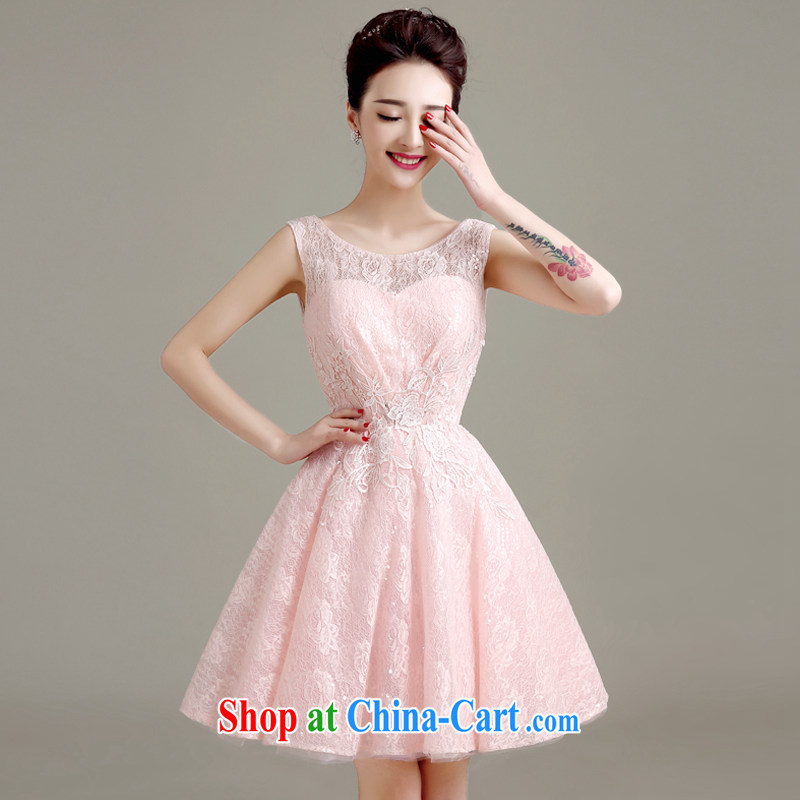 Yi love is 2015 spring and summer new lace wedding dresses small short Evening Dress skirt double-shoulder bridal toast clothing bridesmaid dresses and girls pink to make the $30 not return clothing, love, and shopping on the Internet