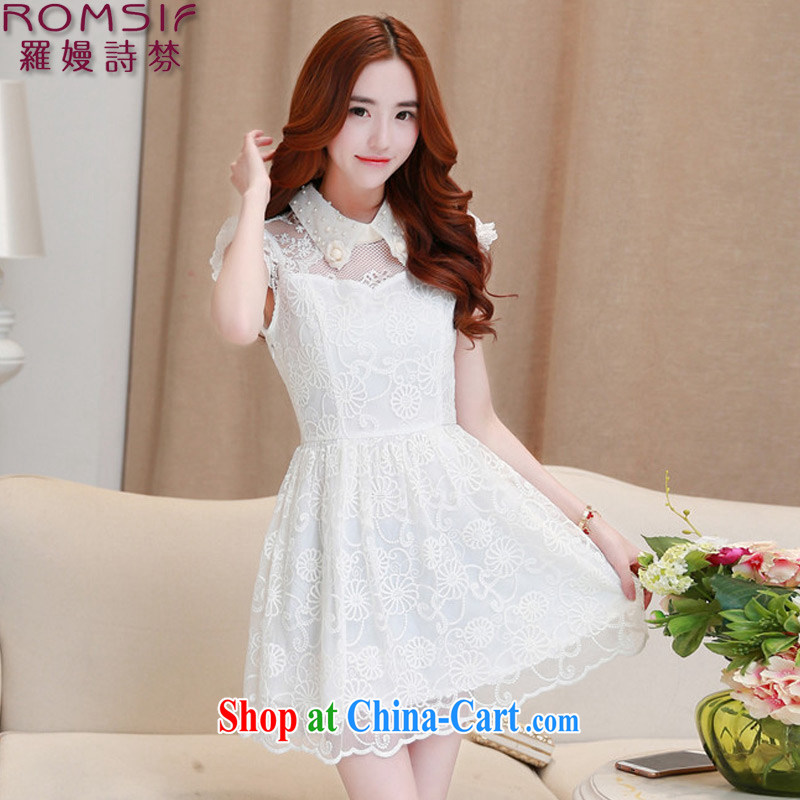Golden Harvest, poetry helped Connie to pack 2015 new lace princess dolls dress collar dresses Evening Dress 8.002055 billion white XL
