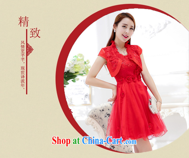 Cayman business, Gift wedding dress female Two-piece dresses summer new Korean version and stylish high-end-style two-piece bridal dresses bows back door bridesmaid evening dress female Red XXXL pictures, price, brand platters! Elections are good character, the national distribution, so why buy now enjoy more preferential! Health