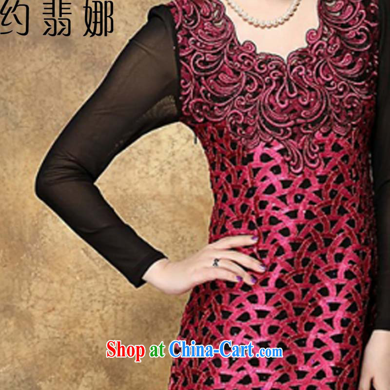 About the incidents of 2015 and stylish new women spring loaded with standard composite Lace Embroidery the code mother load dresses LF 2021 red XXXXL, about the incidents, and shopping on the Internet