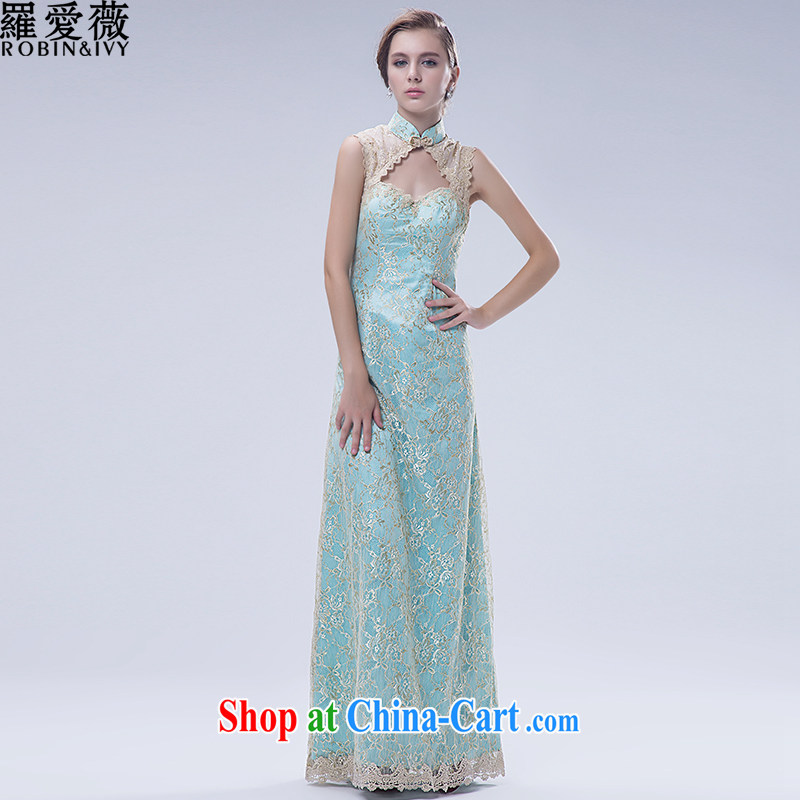 Love, Ms Audrey EU marriages, toast for terrace serving the green gold long wedding dresses 2015 stylish new beauty dress L 33,515 green XL
