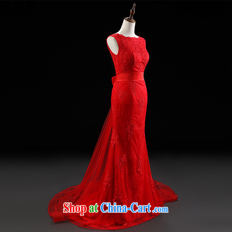 Love, Ms Audrey EU marriages served toast red lace back exposed long-tail wedding dresses 2015 stylish new beauty dress L 35,019 red advanced customization, Paul love, Ms Audrey EU, and shopping on the Internet