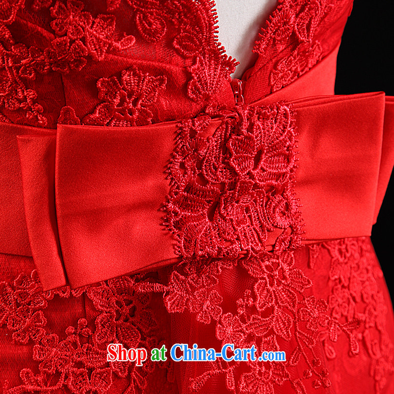 Love, Ms Audrey EU marriages served toast red lace back exposed long-tail wedding dresses 2015 stylish new beauty dress L 35,019 red advanced customization, Paul love, Ms Audrey EU, and shopping on the Internet