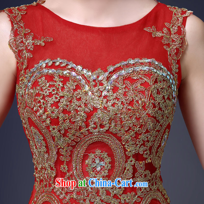 Martin Taylor 2015 crowsfoot toast serving spring and summer long, Korean style wood drill cultivating graphics thin marriage bridal dresses small tail red with XL, Taylor Martin (TAILEMARTIN), shopping on the Internet