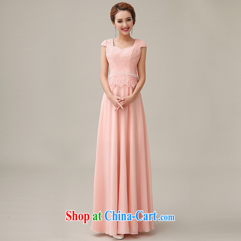 Yi love is wedding dresses 2015 summer new bride bridesmaid wedding dress wedding toast clothing evening dress long dual-shoulder lace red Bride with pink XXL clothing, love, and, shopping on the Internet