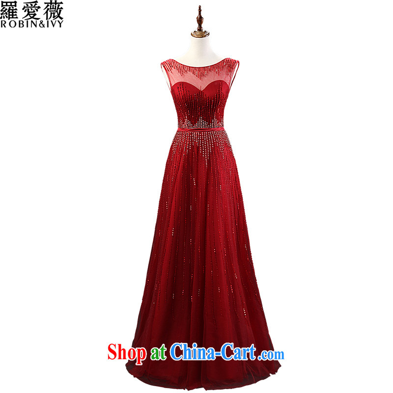 Love, Ms Audrey EU marriages served toast red lace back exposed long-tail wedding dresses 2015 stylish new beauty dress L 35,021 red advanced customization