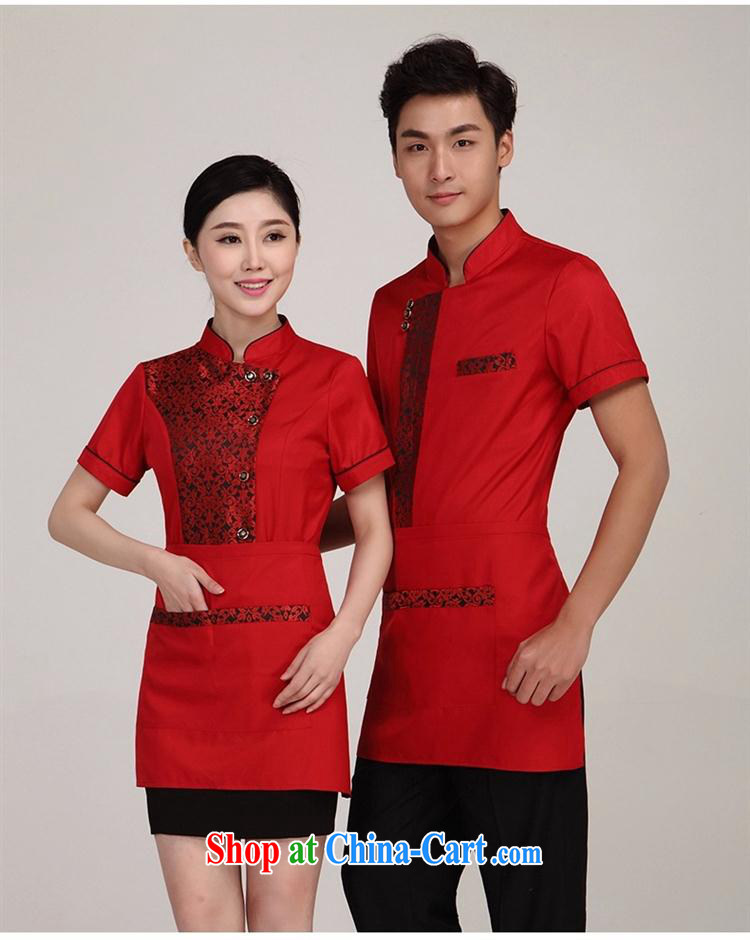 Black butterfly hotel clothing summer female west restaurant staff apparel Hotel Hot Pot Restaurant dining short-sleeved red (male) XXL pictures, price, brand platters! Elections are good character, the national distribution, so why buy now enjoy more preferential! Health