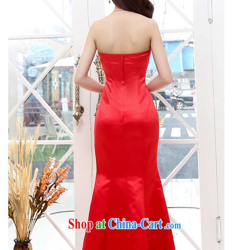 1000 square feet, 2015 spring and summer bridal dress bridesmaid dress luxury Bong the crowsfoot double-yi long skirt, high-end custom banquet with large red XL, 1000 feet away, and, on-line shopping