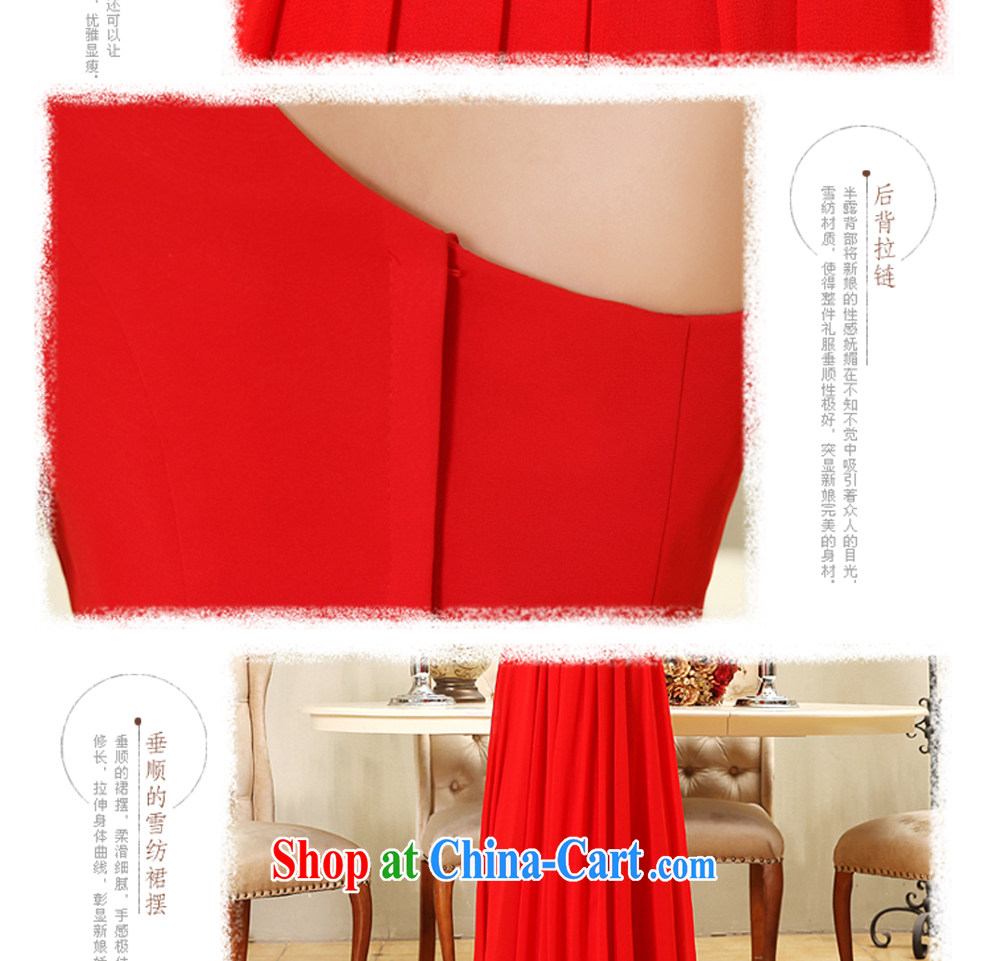 Impression Leigh 2015 new bride wedding dress toast serving long bridesmaid beauty single shoulder dress red long L 1003 champagne short XXL pictures, price, brand platters! Elections are good character, the national distribution, so why buy now enjoy more preferential! Health