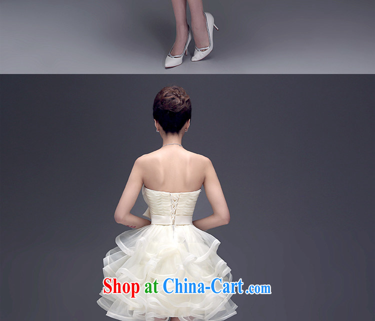 Kou Connie LIFU summer 2015 new Korean wiped his chest champagne short dress bridal red wedding toast service banquet dress 004 champagne color tailored final pictures, price, brand platters! Elections are good character, the national distribution, so why buy now enjoy more preferential! Health