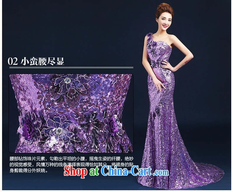 Snow Lotus wedding toast purple clothes, dress a shoulder embroidery bows dress manual stereo take tail gown New Beauty dress light purple L pictures, price, brand platters! Elections are good character, the national distribution, so why buy now enjoy more preferential! Health