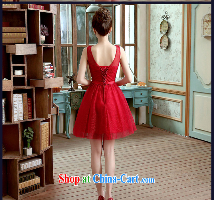 Honey, bride small red dress 2015 new summer marriages served toast dress V collar graphics thin Korean style fashion dress dark red XXL pictures, price, brand platters! Elections are good character, the national distribution, so why buy now enjoy more preferential! Health