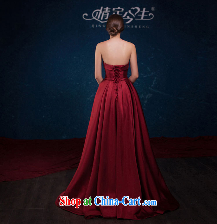 Love Life 2015 summer new Europe and high winds wine red erase chest Princess long wedding dress bridal toast clothing dresses wine red XXL pictures, price, brand platters! Elections are good character, the national distribution, so why buy now enjoy more preferential! Health