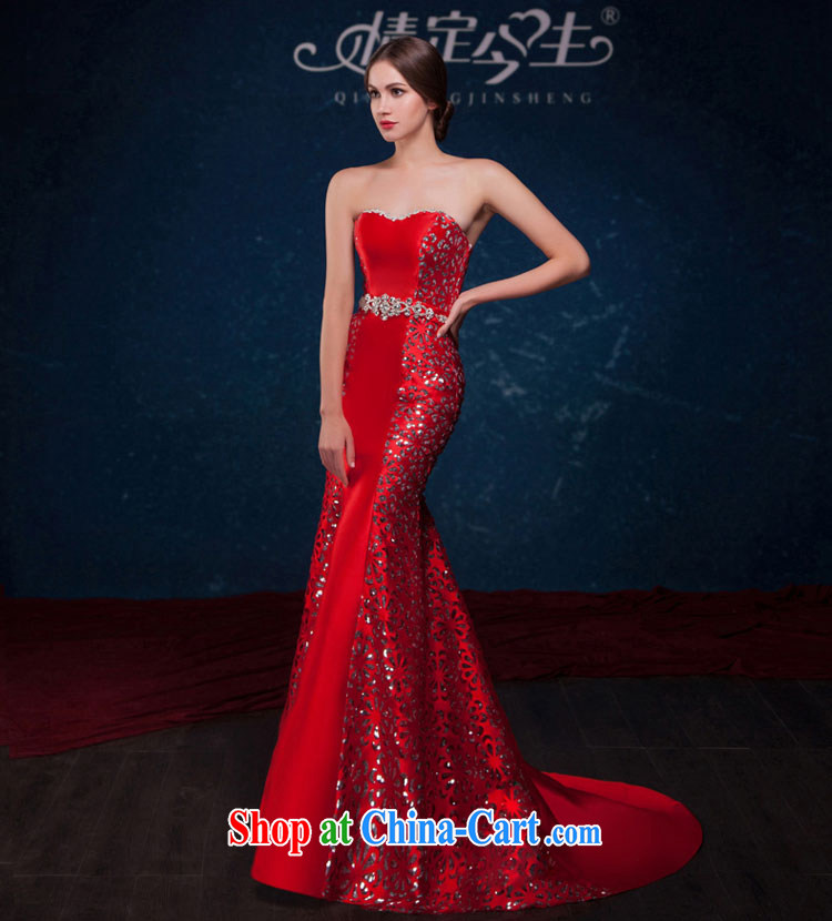 Love Life 2015 summer New Beauty at Merlion red Language empty tread bare chest parquet drill sexy back exposed tail dress bridal toast service wedding dress red XL pictures, price, brand platters! Elections are good character, the national distribution, so why buy now enjoy more preferential! Health