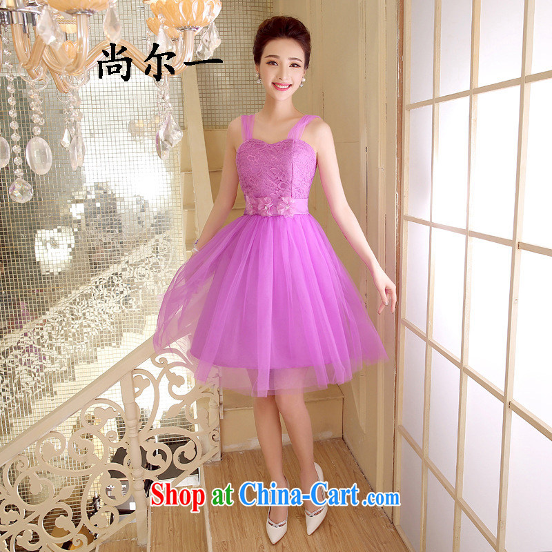 There's a new paragraph wedding dresses bridesmaid clothing tied with Korean short, sister's wedding dresses small firm 5274 champagne color code, there's a, shopping on the Internet