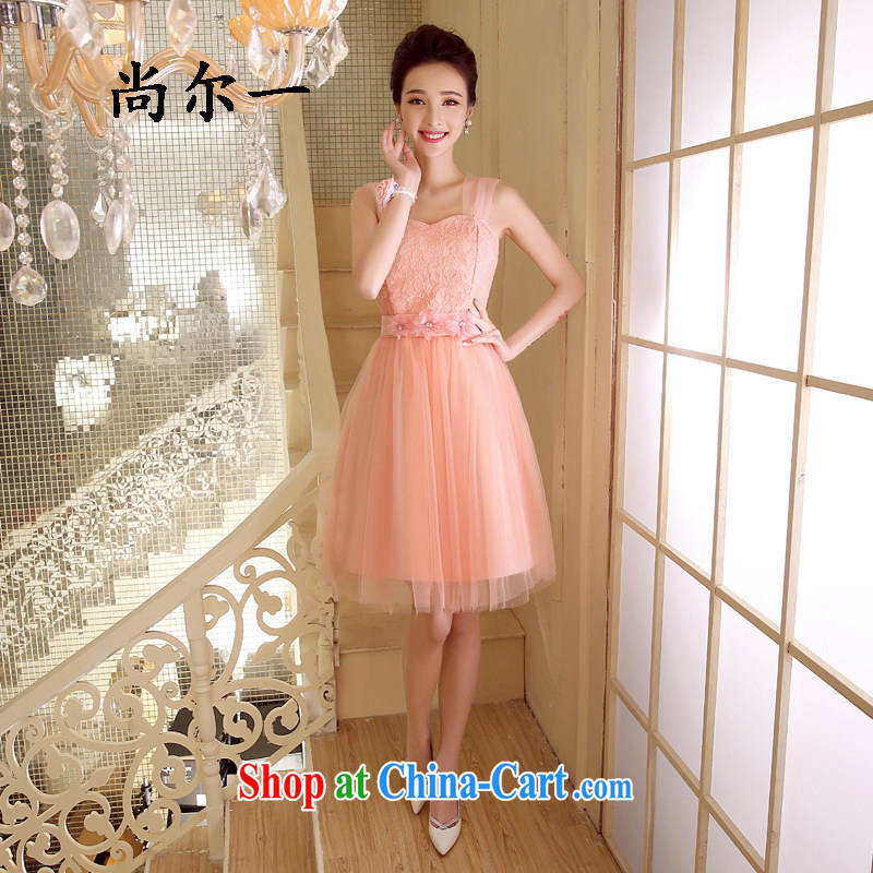 There's a new paragraph wedding dresses bridesmaid clothing tied with Korean short, sister's wedding dresses small firm 5274 champagne color code, there's a, shopping on the Internet