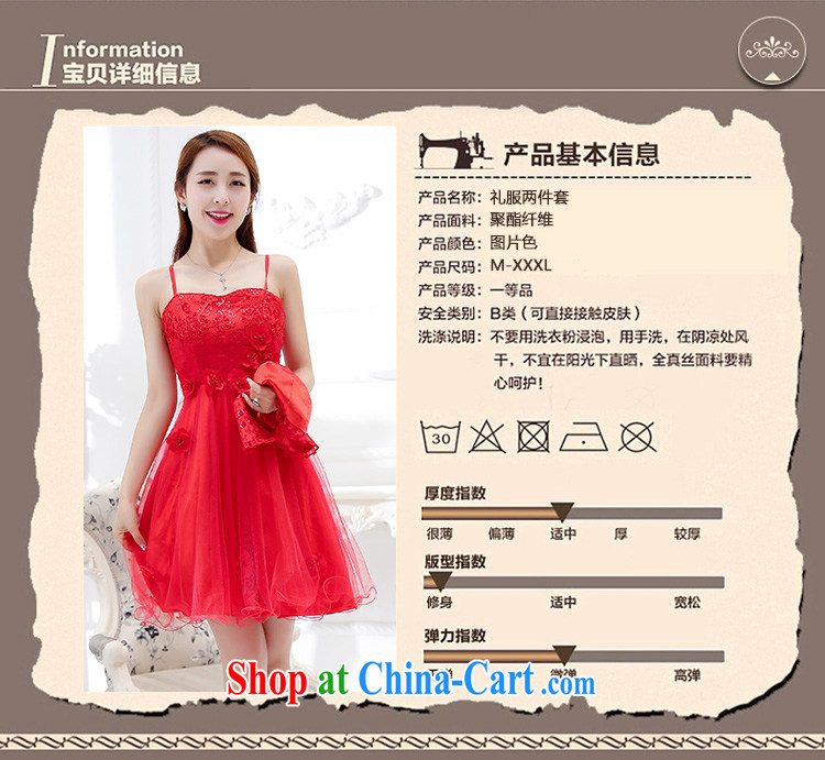 With her, summer new Korean wedding dress female Two-piece dresses and stylish high-end-style two-piece bridal dresses bows back door bridesmaid Evening Dress female Red XXXL pictures, price, brand platters! Elections are good character, the national distribution, so why buy now enjoy more preferential! Health