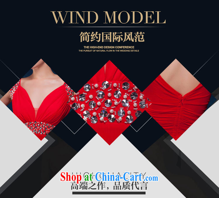 Love Life 2015 summer new, fashionable Deep V collar crowsfoot cultivating graphics thin red bridal toast service banquet dress red XL pictures, price, brand platters! Elections are good character, the national distribution, so why buy now enjoy more preferential! Health