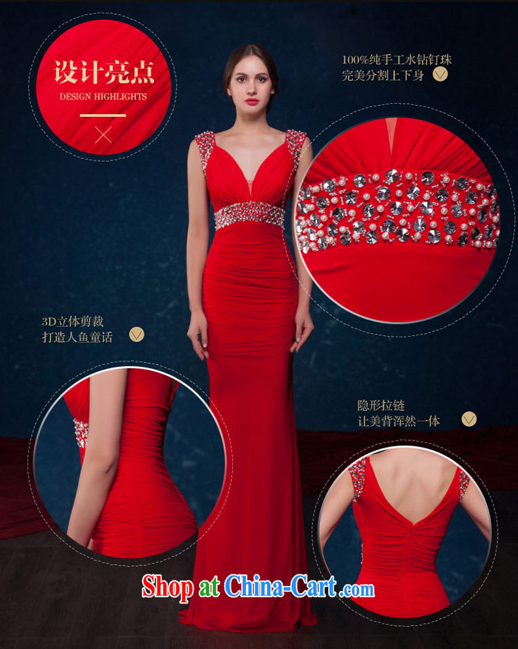 Love Life 2015 summer new, fashionable Deep V collar crowsfoot cultivating graphics thin red bridal toast service banquet dress red XL pictures, price, brand platters! Elections are good character, the national distribution, so why buy now enjoy more preferential! Health