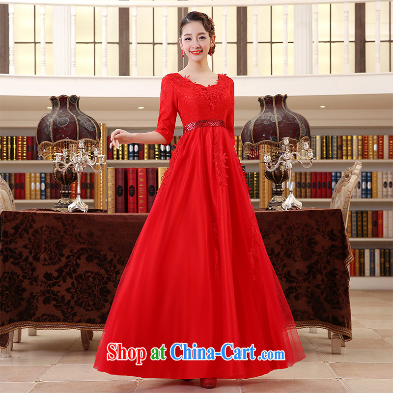 Leigh impression wedding dresses 2015 new marriages served toast dress red long evening dress L XL 2039, impressive lady, and shopping on the Internet
