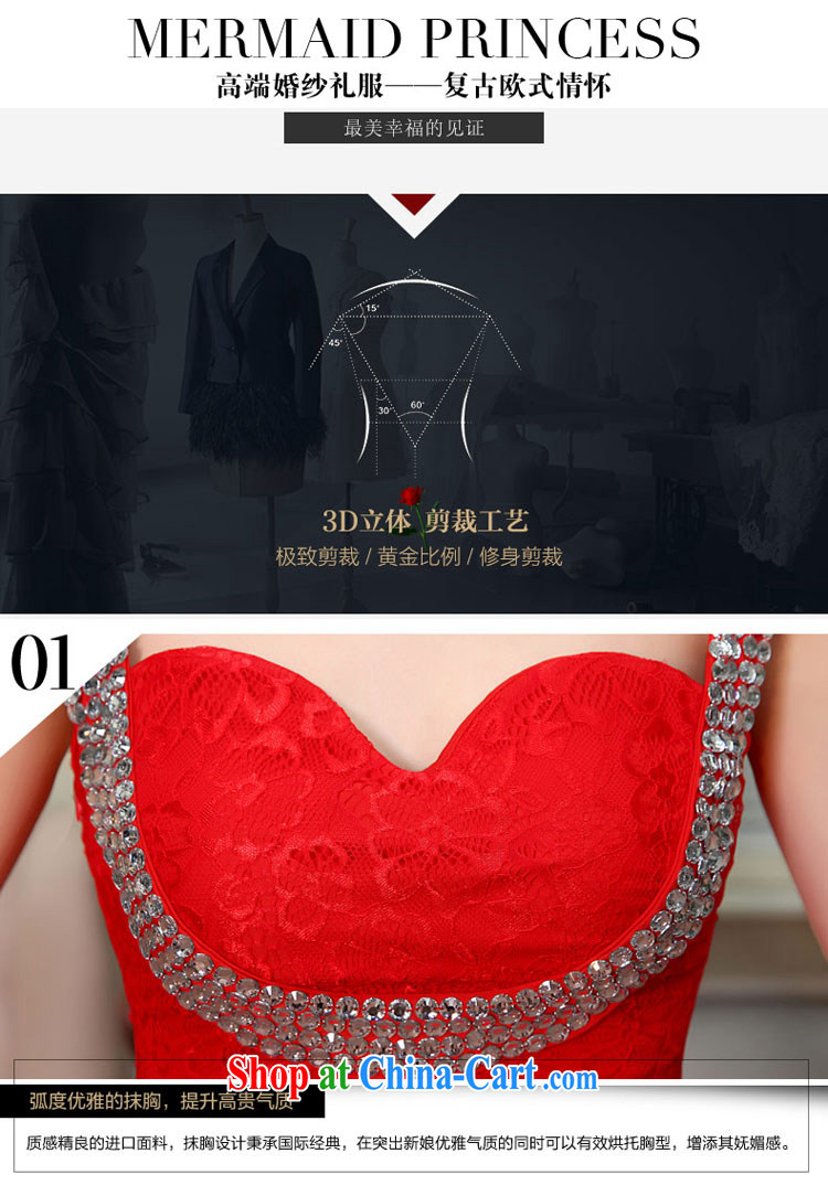 Love Life 2015 summer new, upscale lace inserts drill strap with sense of the forklift truck at Merlion dress bridal toast serving red XL pictures, price, brand platters! Elections are good character, the national distribution, so why buy now enjoy more preferential! Health