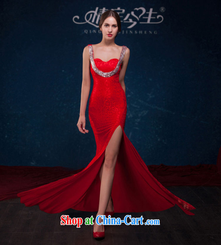 Love Life 2015 summer new, upscale lace inserts drill strap with sense of the forklift truck at Merlion dress bridal toast serving red XL pictures, price, brand platters! Elections are good character, the national distribution, so why buy now enjoy more preferential! Health