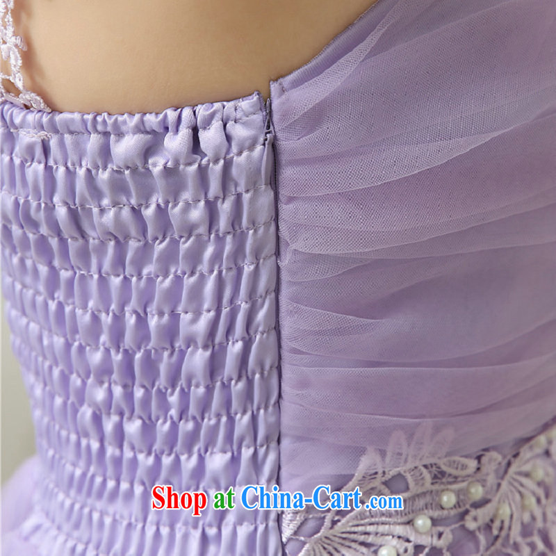There's a new spring and summer bridesmaid dress wiped his chest bridesmaid sisters served as long bridesmaid 5279 serving light purple, there is a, and shopping on the Internet