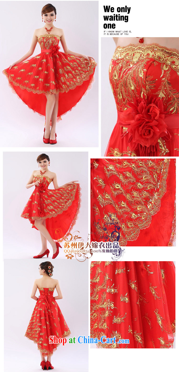Slender legs fine lace dress new bridal wedding dresses stylish bows. Red-short long Korean wedding cheongsam dress pregnant women through Bong-tail take the shoulder, L pictures, price, brand platters! Elections are good character, the national distribution, so why buy now enjoy more preferential! Health