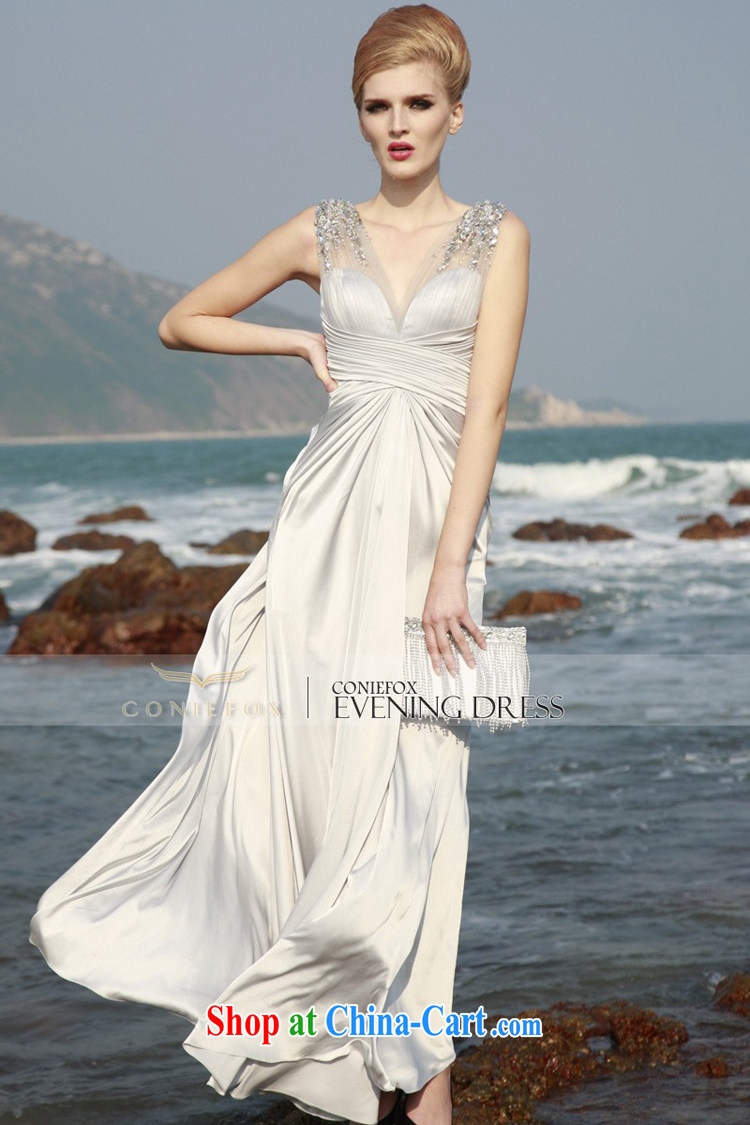 Creative Fox dress Stylish European long dress elegant softness dress dress wedding photography wedding dresses beauty everyday dress 80,602 light gray L pictures, price, brand platters! Elections are good character, the national distribution, so why buy now enjoy more preferential! Health