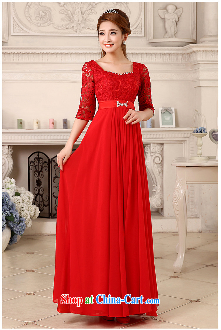Pure bamboo yarn love 2015 New Red bridal wedding lace dress long evening dress Evening Dress toast only serve us in cultivating cuff dress red long XXL pictures, price, brand platters! Elections are good character, the national distribution, so why buy now enjoy more preferential! Health