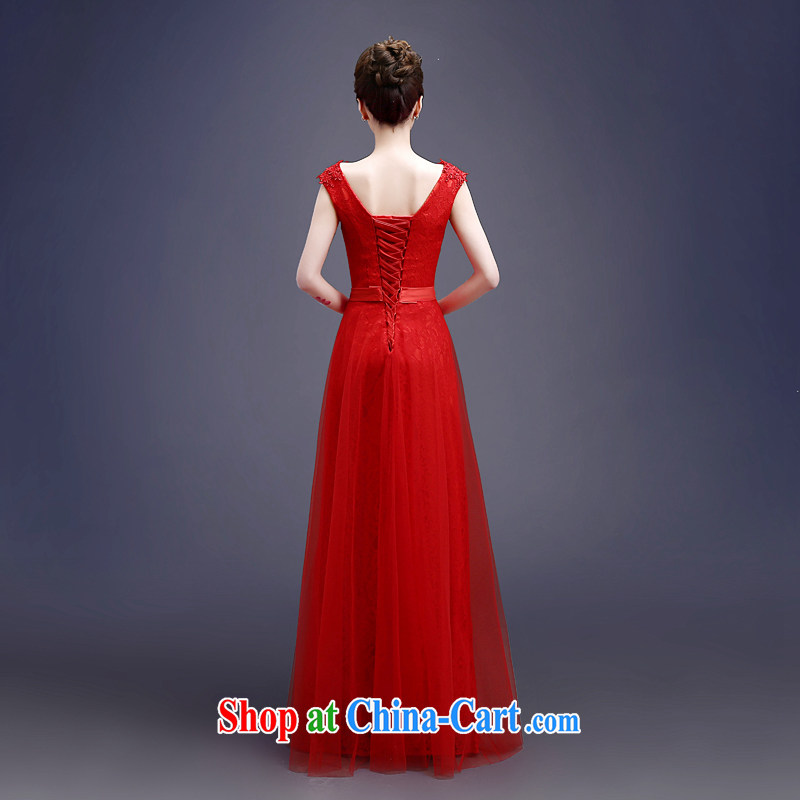 Kou Connie red bridal toast clothing Spring Summer 2015 New Long stylish double-shoulder lace strap graphics thin wedding dress female LF red XL crackdown, Connie (JIAONI), online shopping