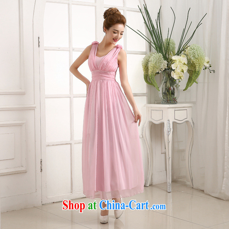 Still, 12,015 new dual-shoulder V for evening dress bridal toast serving long bridesmaid clothing dresses summer 5281 pink, code, there is a , , , shopping on the Internet