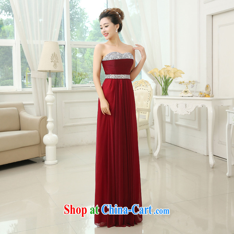 Pure bamboo yarn love 2015 New Red bridal wedding dress long evening dress Evening Dress toast Service Manual parquet diamond jewelry dress classy and brilliant deep red is tailored to contact customer service, pure bamboo love yarn, shopping on the Inter