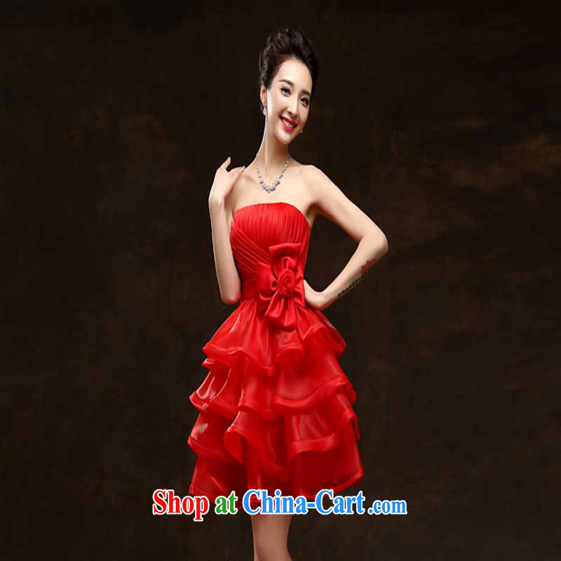 bridal gown bridesmaid dress short marriage, autumn and winter the betrothal moderator dress bridal red bows dress red wine will not do not switch, so Balaam, shopping on the Internet
