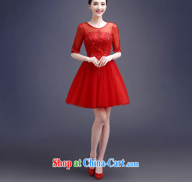 Connie focus 2015 new toast Service Bridal short summer shaggy dress red wedding dress cuff in a shoulder collar graphics thin female Red S pictures, price, brand platters! Elections are good character, the national distribution, so why buy now enjoy more preferential! Health