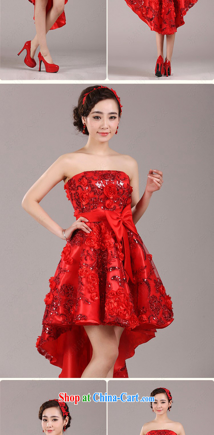 Pure bamboo love dresses wedding dresses red bridal gown before after short gown bridal toast dress beauty legs dress uniform performance stage service Red Red B XXXL, pictures, price, brand platters! Elections are good character, the national distribution, so why buy now enjoy more preferential! Health