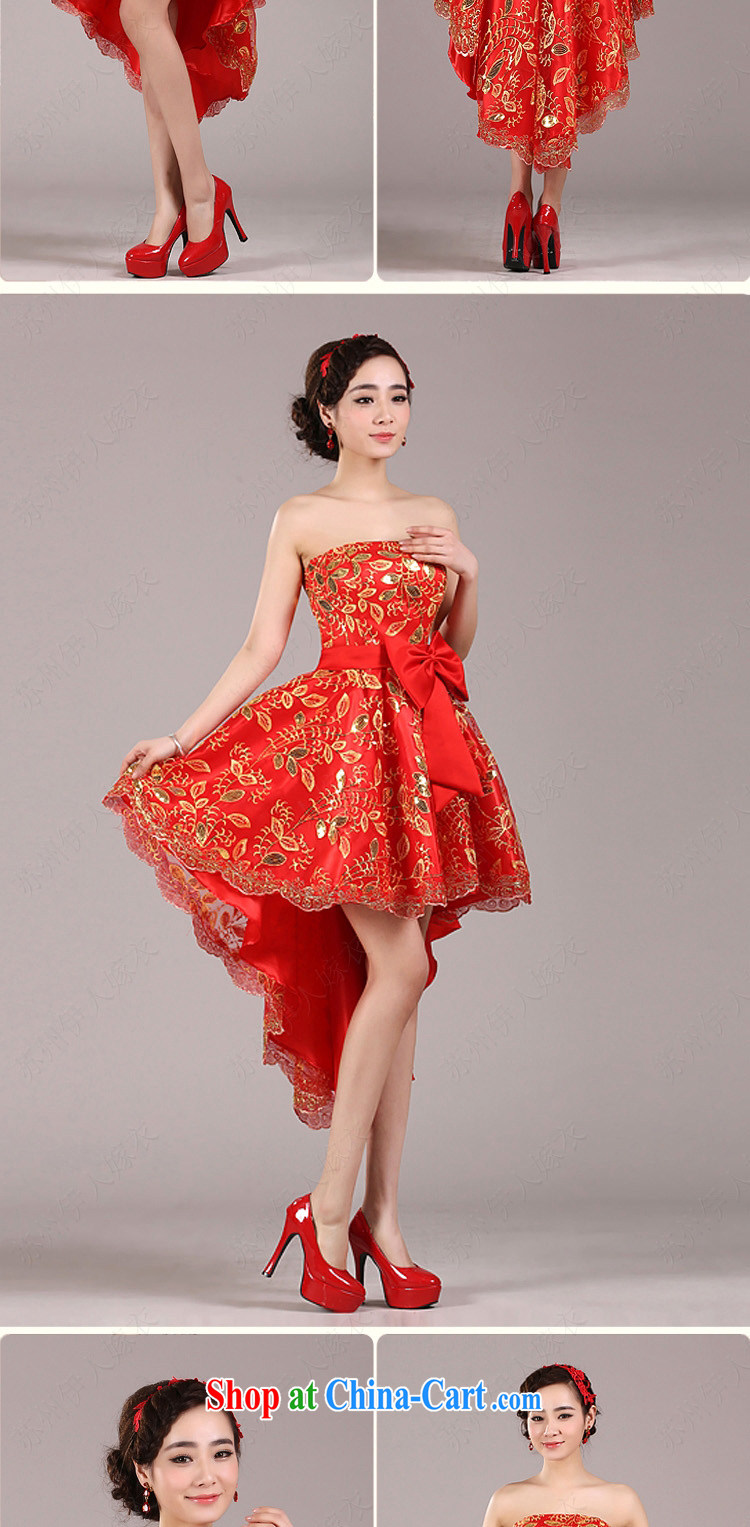 Pure bamboo love dresses wedding dresses red bridal gown before after short gown bridal toast dress beauty legs dress uniform performance stage service Red Red B XXXL, pictures, price, brand platters! Elections are good character, the national distribution, so why buy now enjoy more preferential! Health