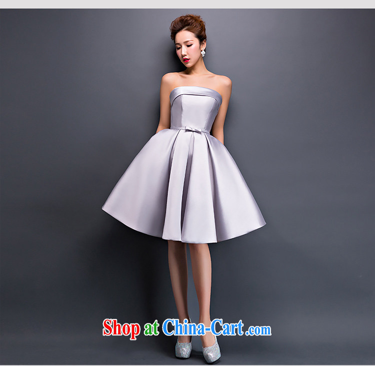 Love spell Fort 2015 new summer evening dress a Field shoulder Korean short strap moderator performances dress dresses women Mary Magdalene chest silver gray XL (90/74, pictures, price, brand platters! Elections are good character, the national distribution, so why buy now enjoy more preferential! Health