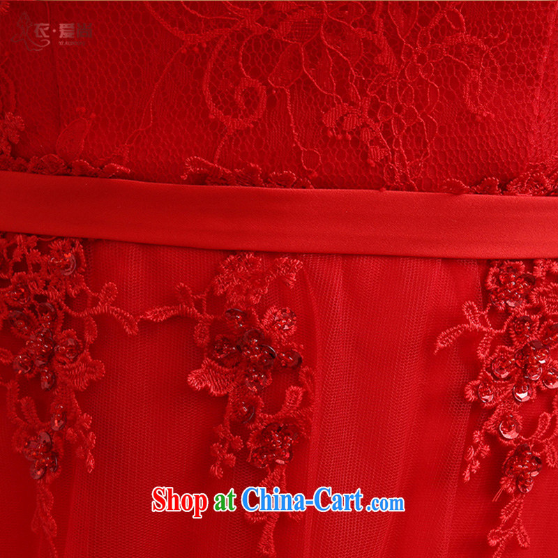 Yi still love 2015 new stylish and wiped his chest lace beauty Evening Dress bridal wedding dress red bridal toast serving long red to make the $30 not return clothing, love, and shopping on the Internet