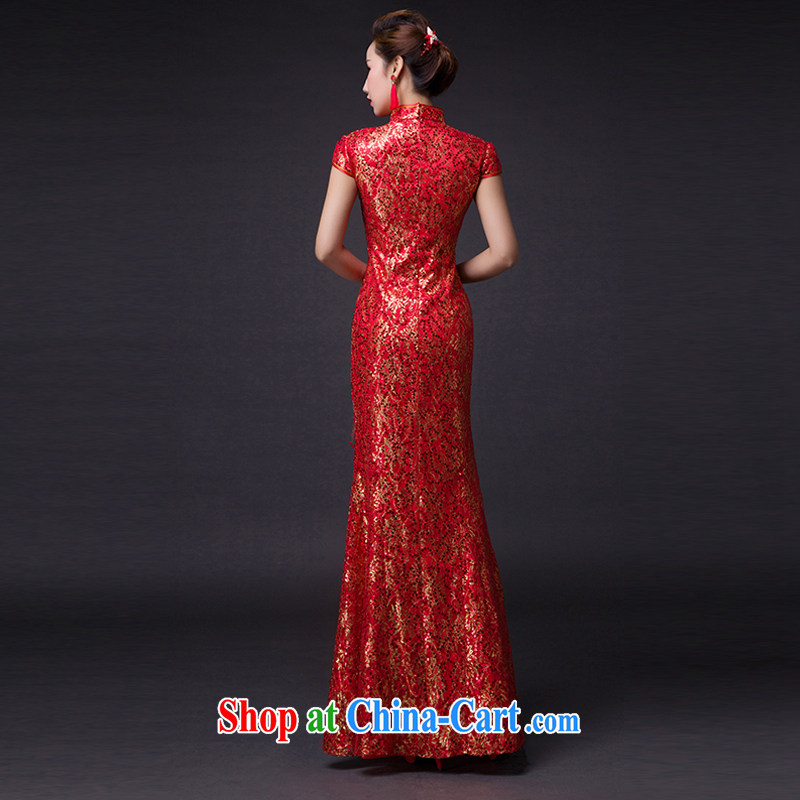 Hi Ka-hi 2015 new bows dresses, classic style retro fine embroidery only the US is withholding dress skirt L 001 dark red leaves size tailored-hi Ka-hi, shopping on the Internet
