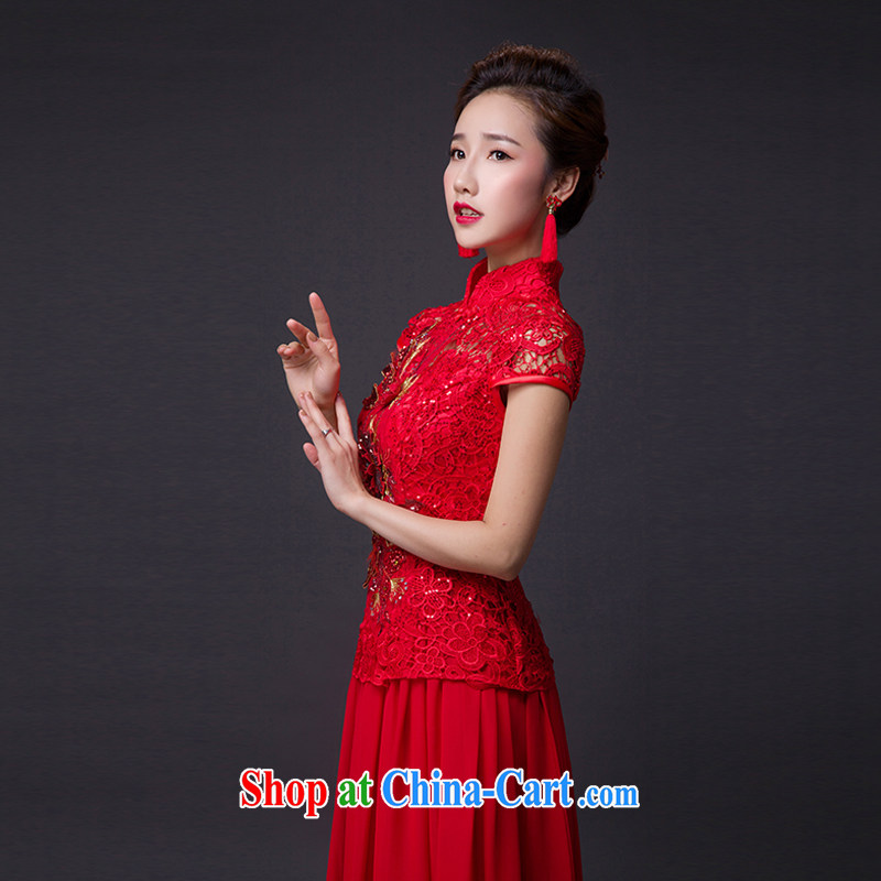Hi Ka-hi 2015 new bows dresses, classic style retro fine embroidery only the US is withholding dress skirt L 014 red left size tailored-hi Ka-hi, shopping on the Internet