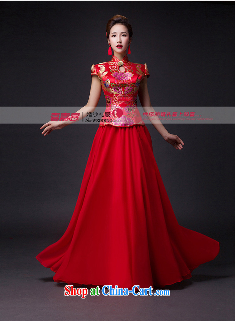 Hi Ka-hi 2015 new bows dresses, classic style retro fine embroidery only American-tie dress skirt L 016 red left size tailored pictures, price, brand platters! Elections are good character, the national distribution, so why buy now enjoy more preferential! Health